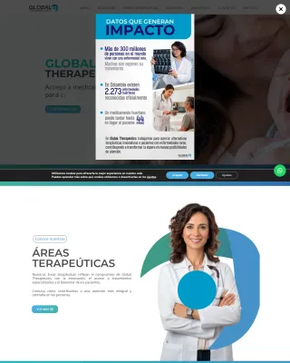 Captura del sitio de Global Therapeutics